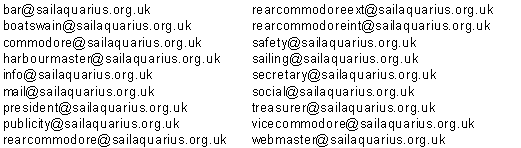 Committee email addresses